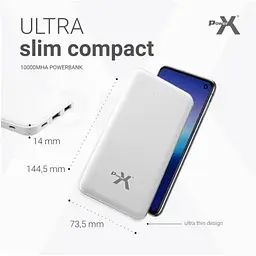 Зовнішній акумулятор Voltronic Power X K521 10000mAh білий X K521 - мініатюра 3