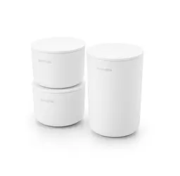 Набір ємностей Brabantia Storage pots для зберігання косметики, 3 шт., білий (281327) - мініатюра 2