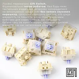 Клавіатура Epomaker AK820 Pro Gift Switch Black механічна бездротова (AK820-PRO-B-G) - мініатюра 9