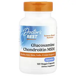 Глюкозамін і хондроїтін Glucosamine Chondroitin MSM with OptiMSM 120 капсул Doctor's Best vit0006128