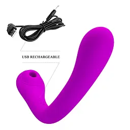 Вібратор Pretty Love Alex Clitoral Sucking Vibrator Purple - мініатюра 5