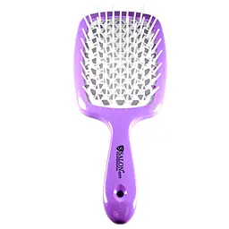 Щітка для волосся Salon Professional продувна 20 см SP0099 SL, Фіолетова з білим
