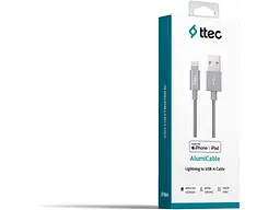Кабель Ttec USB - Lightning 1.2м Space Gray MFi (2DKM02UG) - мініатюра 2