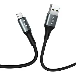 Кабель Avantis AC-80m Cool Silicone USB – Micro- чорний - мініатюра 2