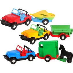 Іграшка Tigres Color Cars Авто-джип з причепом 1 шт. в асортименті (39007) - мініатюра 4