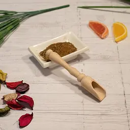 Ложка совок дерев'яний для цукру, спецій та сипучих продуктів 15 см, Woodly Бежевий 86268 - мініатюра 2