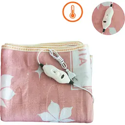 Електричне простирадло з підігрівом Electric Blanket 50W, 145×64 см, односпальне — "Рожевий Лист" (NS)