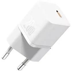 Мережевий зарядний пристрій Baseus GaN5 Fast Charger (Xiaomini) Type-C 20 W + Cable Type-C to Type-C P10110900213-01 White - мініатюра 4