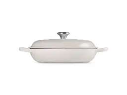 Каструля Le Creuset Signature Cast Iron Shallow Casserole 30 см Meringue 21180307164430 - мініатюра 4
