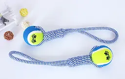 Інтерактивна іграшка для собак Derby Dog Rope Toy with Tennis - мініатюра 2