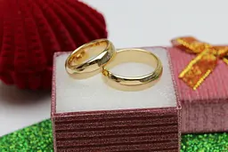 Обручка Xuping Jewelry класика 6 мм 15,16,17,18,19,22,23,24 золотиста 15 - мініатюра 2
