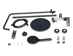 Душова система універсальна Qtap Vlasta New Gunmetal Black PVD з виливом QTVLA111GMB45651 - мініатюра 13