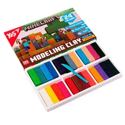 Пластилін YES, 24 кольорів, 480 г., Minecraft, (540682) - мініатюра 2