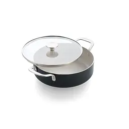 Сотейник з кришкою KitchenAid АС, 28 см, 4,28 л, з керам покриттям, матовий чорний (CC010431-001)