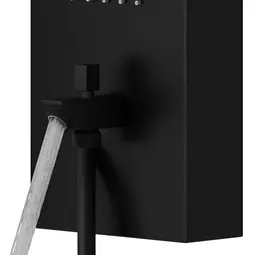 Душова панель Corsan Alto black LED з виливом A017MBLLEDW, Чорний матовий - мініатюра 3
