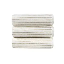 Рушник Lotus Home Готель Premium - Microcotton Stripe Ecru-Kahve 50x90 550 г/м²