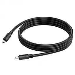 Кабель для заряджання телефонів чорний HOCO X84 Solid Type-C to Type-C 1м charging струм до 3A 60W - мініатюра 4