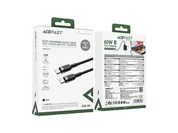 Кабель USB Type-C Acefast C22-03 USB Type-C to USB Type-C 2.0 60W 1.2m Black (6974316285137) - мініатюра 6