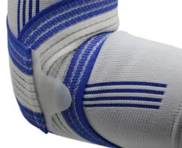 Налокітник Power System PS-6007 Elbow Support Pro White/Blue (1 шт) L/XL (PS-6007_L/XL_White-Blue) - мініатюра 4