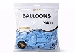 Надувні кульки набір 100 шт. HTOP Balloons Party 12 дюймів товари для свята дня народження Блакитний - мініатюра 2