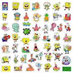 Стікерпак Губка Боб Набір наклейок GeekLand SpongeBob 50 штук - мініатюра 2
