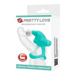 Ерекційне віброкільце Pretty Love Passionate Dante бірюзове - мініатюра 10