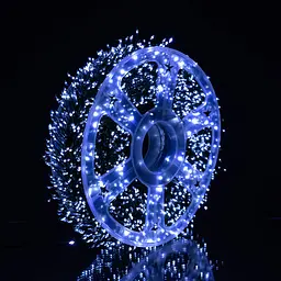Новорічна гірлянда Хвойна лапа кімнатна роса 50 м 1000 LED, кімнатна гірлянда роса зелений провід Біле сяйво Garlando D1000L50MGW - мініатюра 6