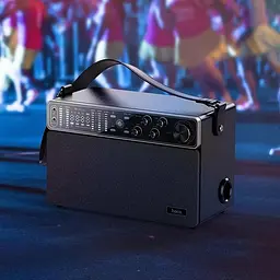 Портативна акустика Hoco BS50 Chanter караоке 2 бездротові мікрофони - мініатюра 10