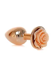 Анальна пробка - Jewellery Red Gold Rose Plug Peach - мініатюра 2