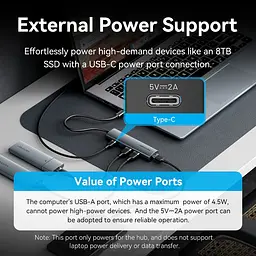 Хаб USB 3.0 Type-C -> 4xUSB 3.0/1xUSB-C, 5Gbps, Black Vention - мініатюра 8
