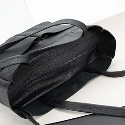 Сумка-шопер шкіряна жіноча чорна Handycover S428 з 2 ручками - мініатюра 5