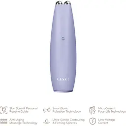 Мікрострумова ручка для підтяжки обиччя GESKE MicroCurrent Face-Lift Pen 6 в 1 фіолетова - мініатюра 4