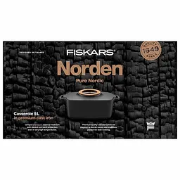 Каструля чавунна Fiskars Norden прямокутна 5 л (1026567) - мініатюра 5