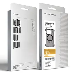 Чехол-накладка для Apple iPhone 13 Pro, Bounce, черный, матовый, противоударный защитный чехол из TPU с магнитом для беспроводной зарядки, защита всего корпуса, бортик вокруг дисплея, амортизирующие вставки, ArmorStandart (ARM75251) - мініатюра 3