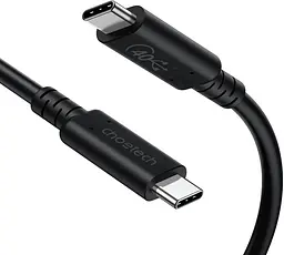 Кабель USB 4.0 Thunderbolt Type-C M-M, 0,8 м, 100W Gen 3, 40Gbps 8K@60Hz Choetech