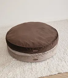 Лежак-подушка ортопедична для собак "Pearl" з ефектом пам'яті Memory Foam коричневий М 85см - мініатюра 2
