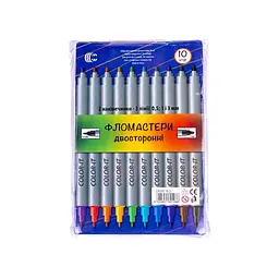 Дитячі Фломастери "Двосторонній" COLOR-IT 108-10F 10 кольорів - мініатюра 3