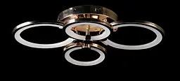 Люстра стельова LED Splendid Ray LK38/2+2, 4 лампи, золото/білий, 60 см, димер, сучасний стиль для дому