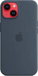 Оригінальний силіконовий чохол Apple Silicone Case MagSafe для iPhone 15 Plus (6.7") Storm Blue MT123ZM/A