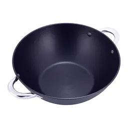 Казан чавунний WOK з антипригарним покриттям та аксесуарами для індукції та газу 4.5 літра Kamille KM-4807MR 87484 - мініатюра 9