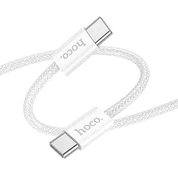 Дата кабель Hoco X104 Source 60W Type-C to Type-C (1m) White - мініатюра 2