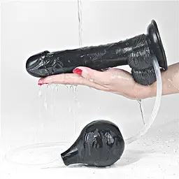 Фалоімітатор - Squirt Extreme Dildo 9" Black - мініатюра 2