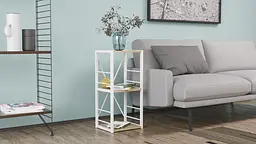 Етажерка 3/34 Ferrum-decor Серії Коннект 73x34x28 білий ДСП Дуб Сонома 16мм (FRD-104298) - мініатюра 2