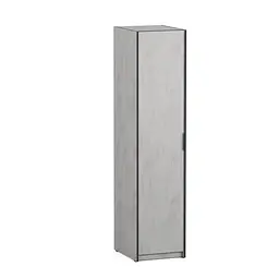 Шафа-пенал з полицями для одягу Moreli Forte F-0013 у стилі Loft 483х2107х590 мм Бетон Тефра