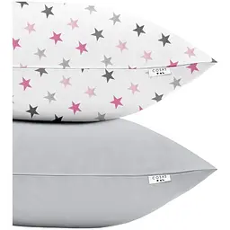 Набір наволочок Cosas Grey Stars CS2 50х70 см (SetPillow_StarGreyRose_Grey_50x70)