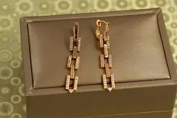 Сережки підвіски Xuping Jewelry квадратне сяйво 3,8 см золотисті