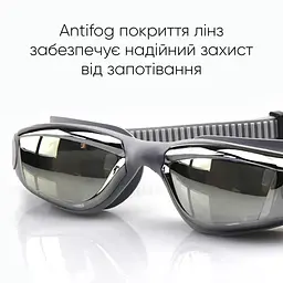 Окуляри для плавання Renvo Gilgit Уні Anti-fog Сірий OSFM (2SG520-02) - мініатюра 6