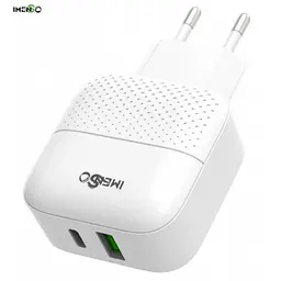 Зарядний пристрій 20W USB + Type-C IMENSO IMS-C3003 блок живлення Білий