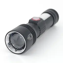 Ліхтар Quantum Adept 10W LED zoom +COB з USB+ Li-ion18650/2600mAh (QM-FL1031-18650/2600) - мініатюра 2