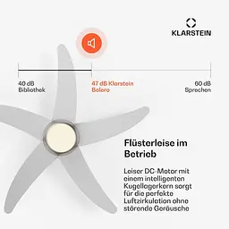 Стельовий вентилятор Klarstein Bolero Smart 55 Вт (10046082) - мініатюра 5